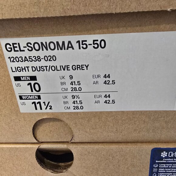 ASICS Gel-Sonoma 15-50 'Light Dust Olive Grey' Men's US SIZE 10 SHOES NEW - Picture 9 of 14